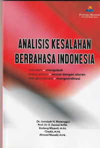 Analisis Kesalahan Berbahasa Indonesia