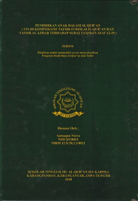 Image of Pendidikan Anak Dalam Al-Qur'an ( Studi Komperatif Tafsir Fi Dzilalil Qur'an dan Tafsir Al Azhar Terhadap Surat Luqman Ayat 12-19 )