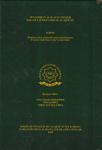 Image of Penafsiran Ayat-ayat Syukur Dalam Tafsir Fi Zhilal Al-Qur'an